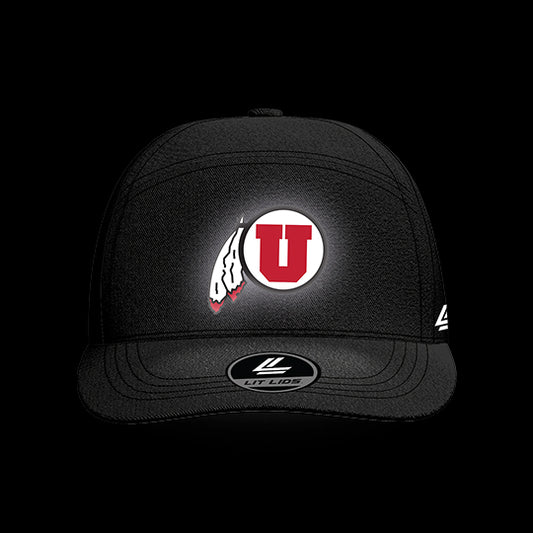 University of Utah Black Collection 6-Panel Lit Lid