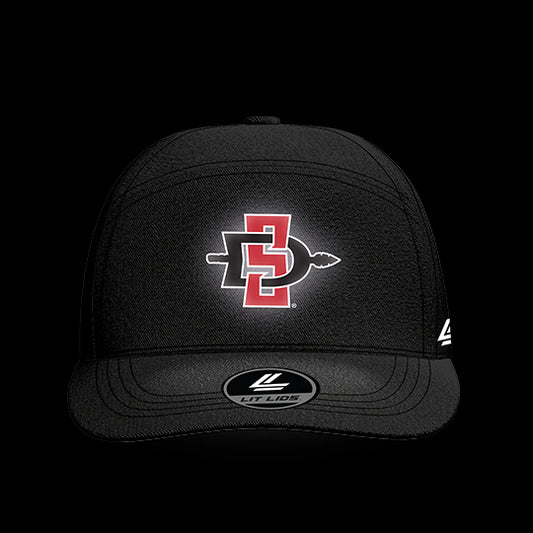 SDSU Black Collection 6-Panel Lit Lid