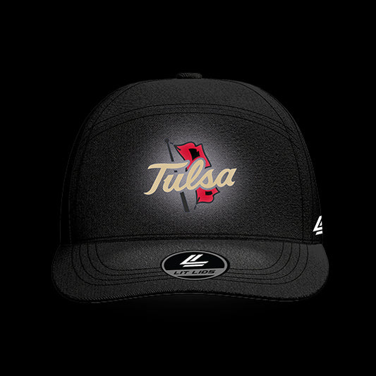 University of Tulsa Black Collection 6-Panel Lit Lid