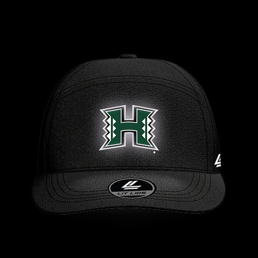 University of Hawaii Black Collection 6-Panel Lit Lid