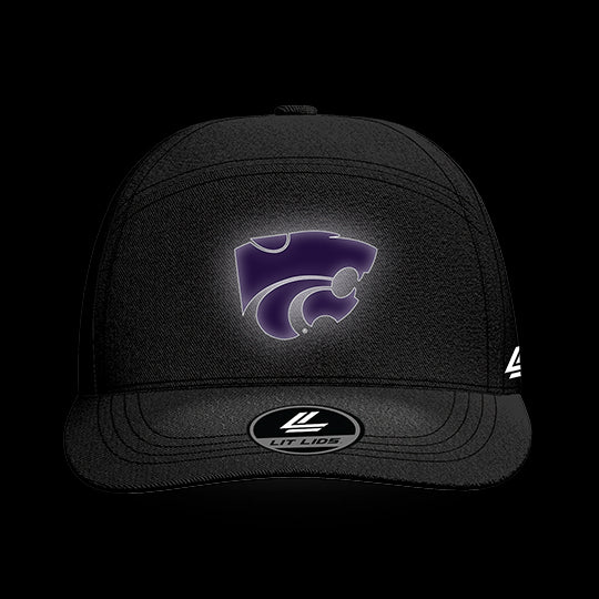 Kansas State University Black Collection 6-Panel Lit Lid