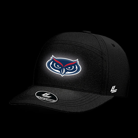 Florida Atlantic University Black Collection 6-Panel Lit Lid