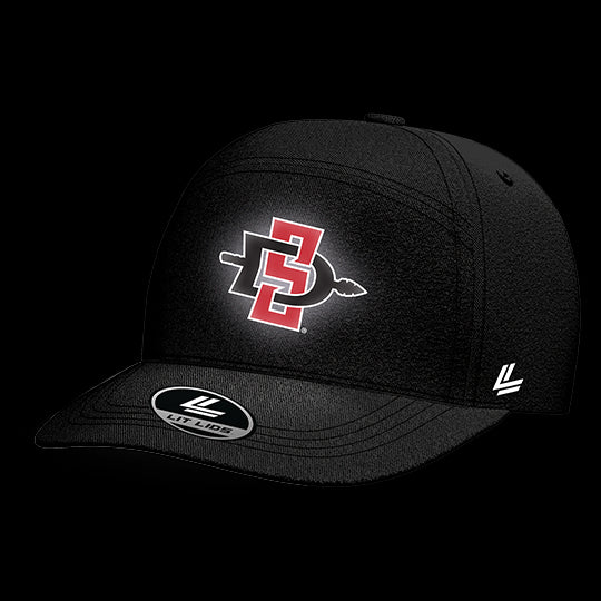 SDSU Black Collection 6-Panel Lit Lid