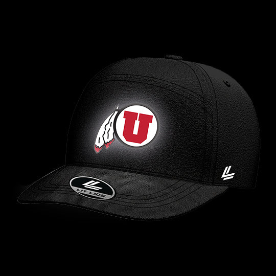University of Utah Black Collection 6-Panel Lit Lid