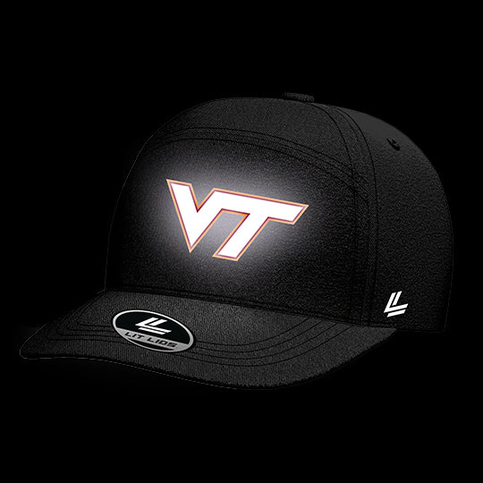 Virginia Tech University Black Collection 6-Panel Lit Lid