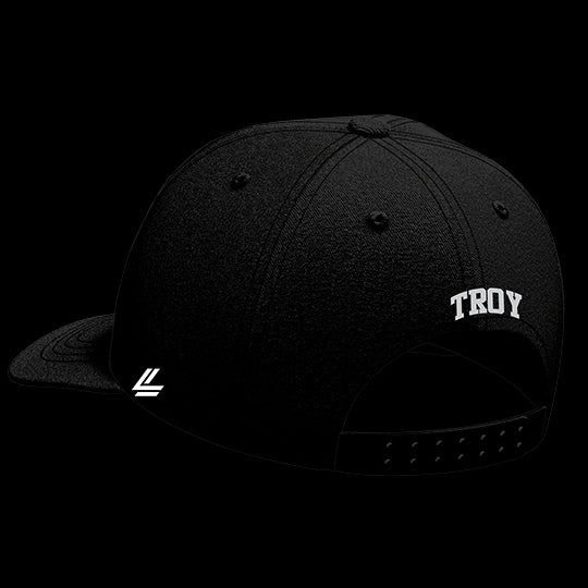 Troy University Black Collection 6-Panel Lit Lid