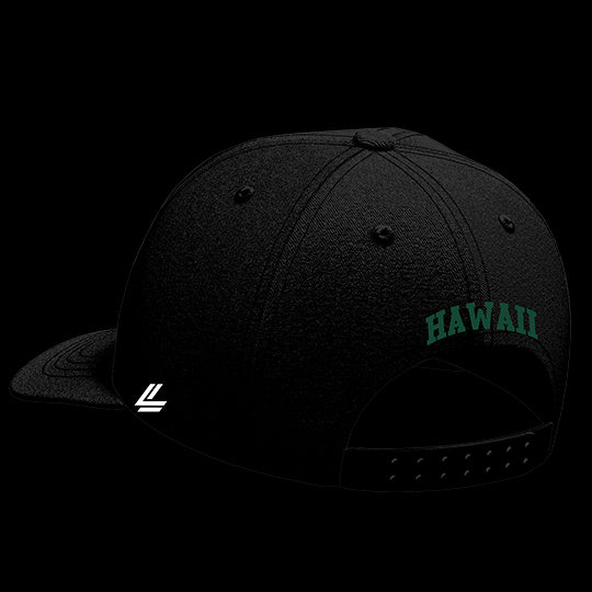 University of Hawaii Black Collection 6-Panel Lit Lid