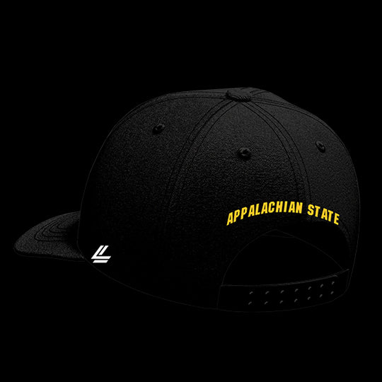 Appalachian State University Black Collection 6-Panel Lit Lid
