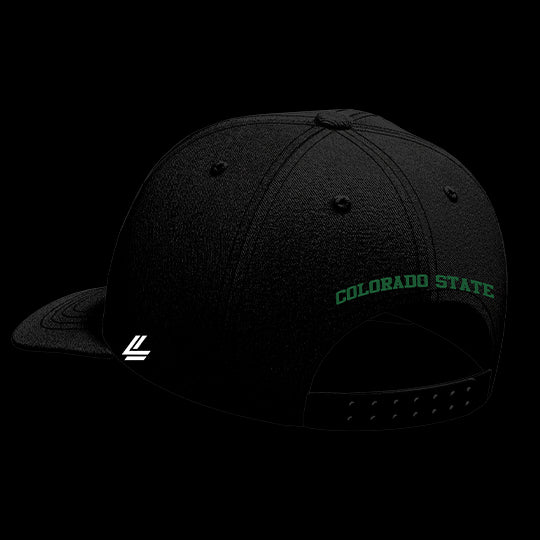 Colorado State Black Collection 6-Panel Lit Lid