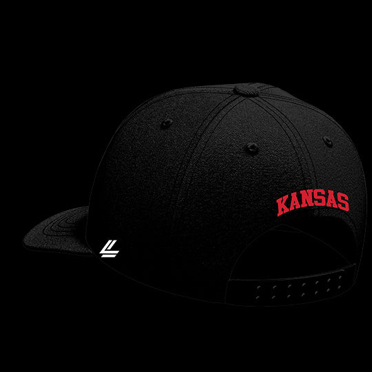 University of Kansas Black Collection 6-Panel Lit Lid