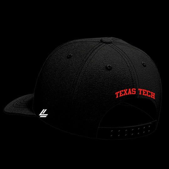 Texas Tech University Black Collection 6-Panel Lit Lid