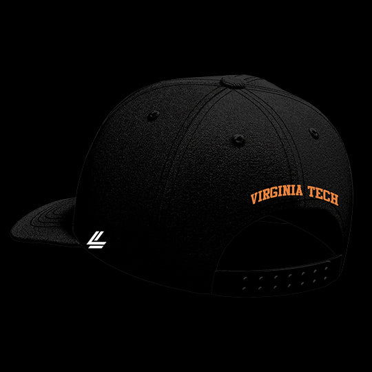 Virginia Tech University Black Collection 6-Panel Lit Lid