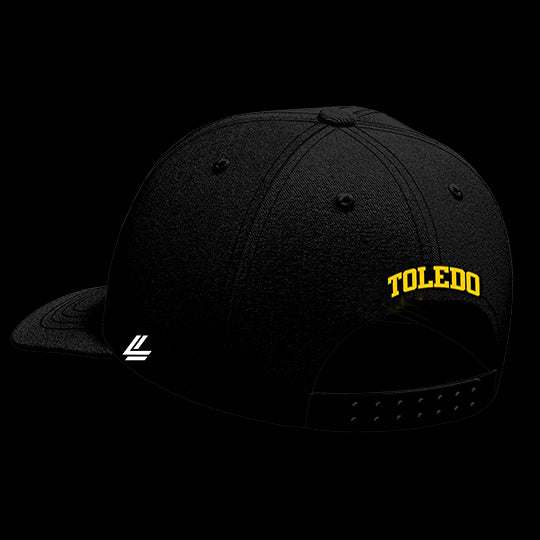 University of Toledo Black Collection 6-Panel Lit Lid