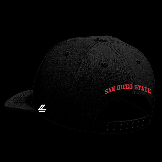 SDSU Black Collection 6-Panel Lit Lid