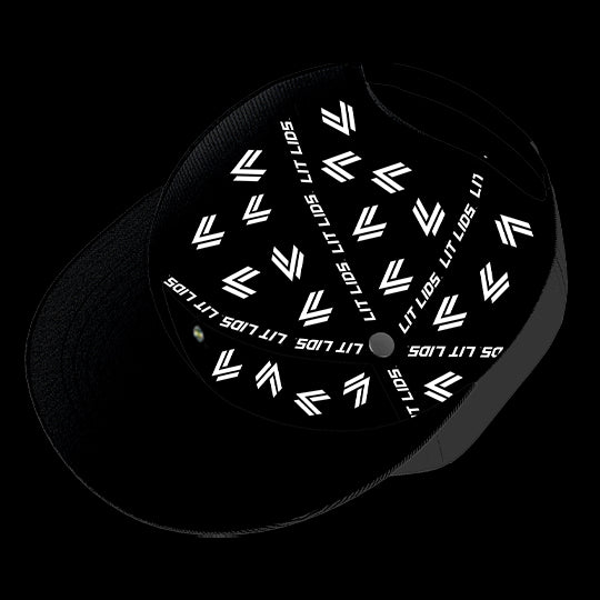 University of Northern Iowa Black Collection 6-Panel Lit Lid