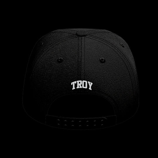 Troy University Black Collection 6-Panel Lit Lid